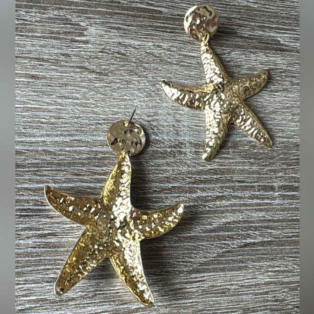 Starfish earrings A539 - Picture 4 of 4